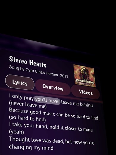 Stereo Hearts Lyrics by Gym Class Heroes