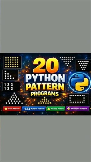 pattern programs for beginners in python join youtube channel 🙂 #coding #learnpython #python