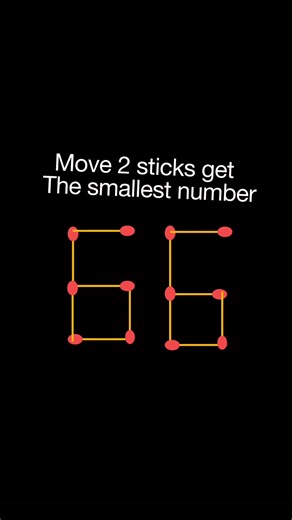 168K views · 155 reactions | Move 2 matchsticks to make the least number | math puzzle #matchstick #reels | Math Puzzle | Facebook