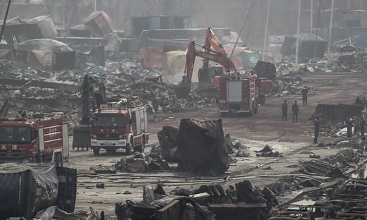 Tianjin explosion site: video footage shows scale of devastation