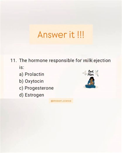 Let’s Learn Science on Instagram: "NEET 2026 questions Important biology questions Learn general science by solving questions Solve and gain confidence Learn, practice and win! Follow for more @letslearn_science [biology | science | zoology | human body | female | female reproductive system | milk ejection | hormones | female hormones | reproduction | ovaries | uterus | breast | learn | solve | poll | answer | confidence | question | reproduce ] #biology #science #neetaspirants #neet #neetexam #