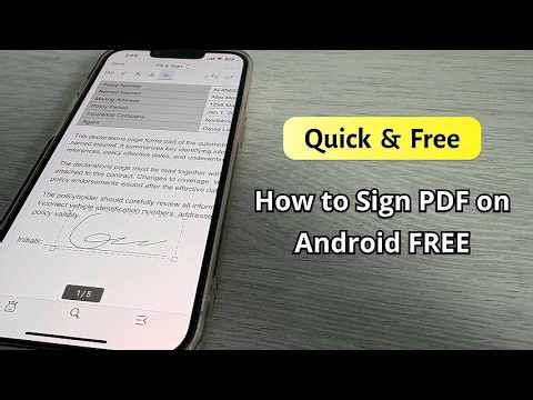 How to Sign PDF for Free on Android #online #freeapp