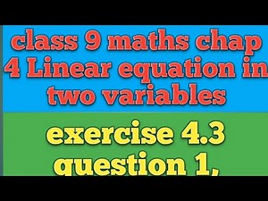 Class 9 ncert maths chapter 4 exercise 4.3 Q 1 draw graph of linear linear equation in two variable