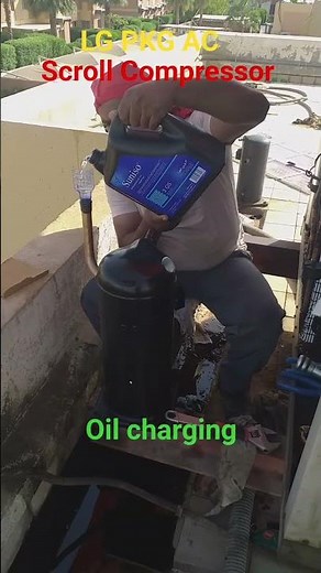 Oil charging | scroll compressor | lg package ac | ‪@teacheverythings3895‬