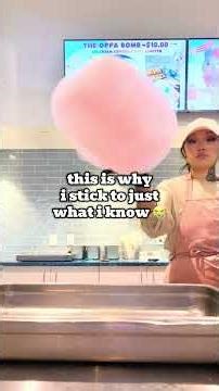 I think i have the hardest job ever … trying to create sheimp tempura cotton candy 🤣 #cottoncandy