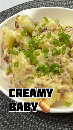 🥔 New Potatoes in Creamy Cheese Sauce with Beef Bacon