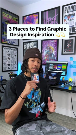 3 Places to find graphic design inspiration 💫 #graphicdesign #graphicdesigninspiration