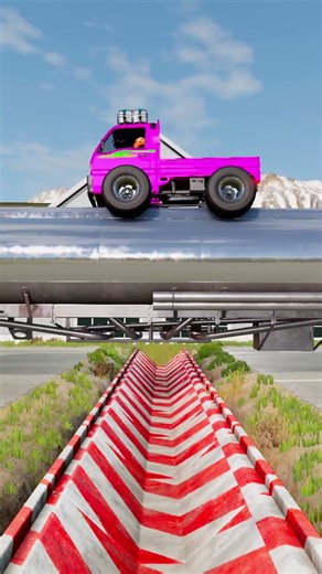 Trucks and Cars vs Speed Bumps #187 | BeamNG.drive