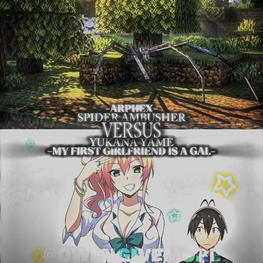 Spider Ambusher (Arphex) Vs Yukana Yame (MFGIAG) | #minecraft #edit #anime #shorts #foryou