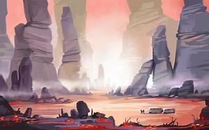 【CG绘画教程】Krita岩石景观绘画