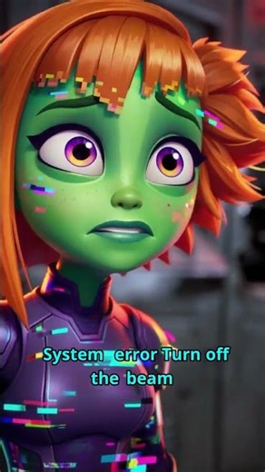 Overpowered healing beam glitch inflates alien #gaminglogic #animation #glitch