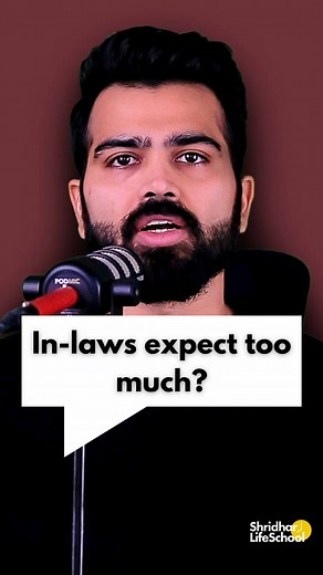 74K views · 1.5K reactions | In-laws expect too much? | Shridhar LifeSchool - Psychology and Counselling | Facebook
