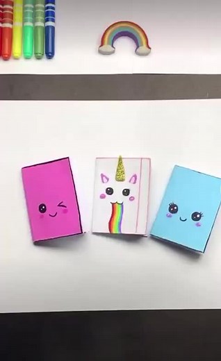 ‏DIY notebooks 💕🤍💙 #fyp #diy #crafts #foryou