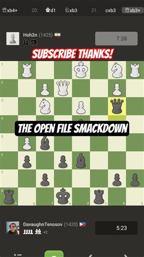 the open file smackdown #chess #philippines #iran #gaming #shorts