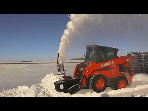 74" Kubota Front-Mount Snow Blower on Standard Flow Skid Loader