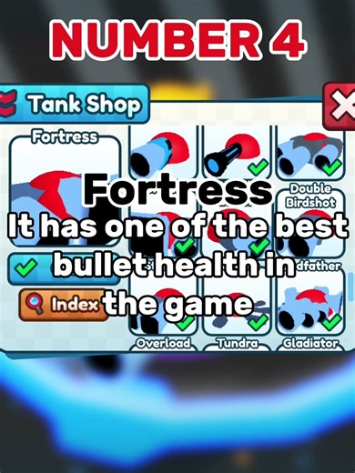 5 BEST Tanks in Tank Game! #roblox #tankgame #shorts