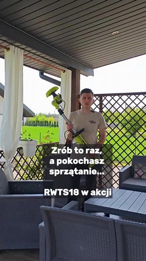 Adrian - nasz Ambasador, pokazuje, jak szybko i skutecznie zadbać o czystość mebli ogrodowych, tarasu i podłogi – bez wysiłku i bez ręcznego szorowania💪 👉 W roli głównej teleskopowa szczotka obrotowa z zasięgiem do 1,4 m, która zaskakuje mocą, precyzją i łatwością obsługi. Zasilana akumulatorem ONE jest gotowa do działania zawsze, gdy jej potrzebujesz! ✅ Idealna do mebli ogrodowych, kafli, drewna i wielu innych powierzchni ✅Wodoodporna konstrukcja IPX7 ✅Wymienne końcówki czyszczące ✅Regulowana