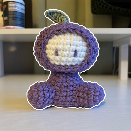 Crochet Purple Fruit Guy Plush – Handmade Amigurumi - Etsy