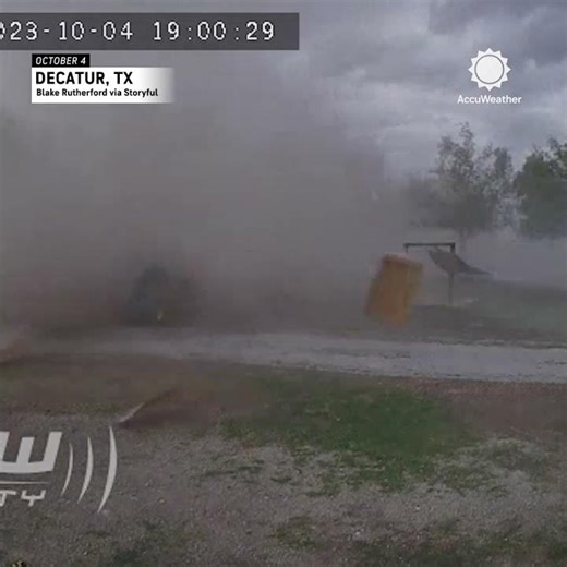 Gustnado Destroys Play Set "We Just Fished Building" | AccuWeather