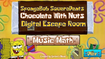 SpongeBob Chocolate Music Math - Digital Music Escape Room