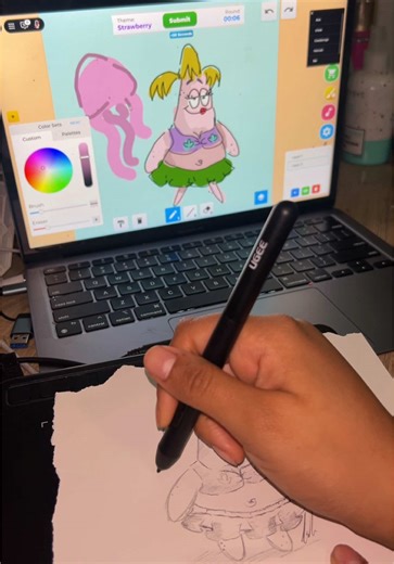 Drawing baddies to beat kids on Roblox #foryou #roblox #art #spongebob #patrick