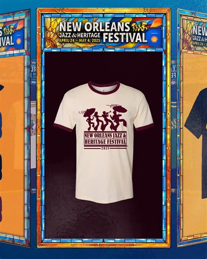 Coming to Jazz Fest? You can pre-order your gear for pick up at the Rhythmpourium. For details, visit https://www.jazzfest.store #jazzfest | New Orleans Jazz & Heritage Festival