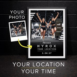 Personalised HYROX Finisher Poster | Custom Race Photo With Your Time and Location (digital Download) - Etsy UK