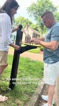 Someone ran over this mailbox with a car! 🚗 Let’s upgrade it to a heavy duty steel mailbox!