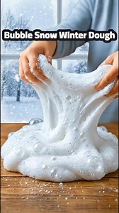 Bubble Snow Winter Dough Ingredients 1 cup cornstarch ½ cup dish soap (white or clear works best) 1–2 teaspoons fine white or silver glitter (optional, for sparkle) Directions Combine the Base: Add the cornstarch and dish soap to a mixing bowl. Mix Until Dough Forms: Stir slowly with a spoon until the mixture thickens into a soft, fluffy dough. The texture should be stretchy, slightly airy, and smooth. Add Snowy Sparkle (Optional): Sprinkle in the glitter and gently knead or stir until evenly di