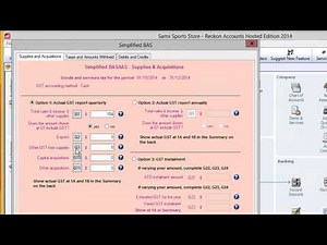 Reckon How-To: GST in BAS