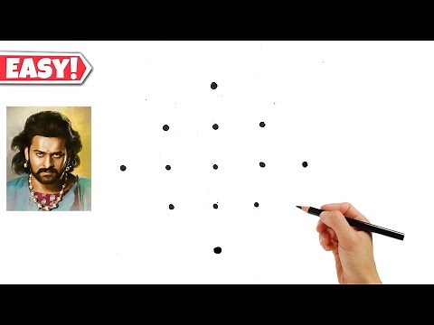 Easy - Baahubali Prabhas Drawing // How to Draw Prabhas Baahubali // Baahubali // Drawing from Dots
