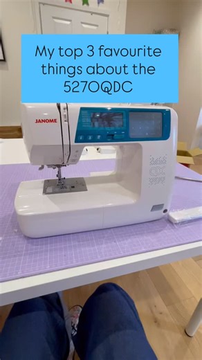 Say hello to the Janome 5270 QDC – one of my absolute favourites, and here are my top 3 features that make it a dream to sew on: 1️⃣ Knee lifter – lift the presser foot hands-free and keep your project perfectly in place. 2️⃣ Scissors button – cut your threads instantly without reaching for your snips. 3️⃣ Optic magnifiers – perfect for seeing every detail clearly, especially on tricky fabrics or fine stitching. A couple of my students have this machine at home and they absolutely love it – it’s