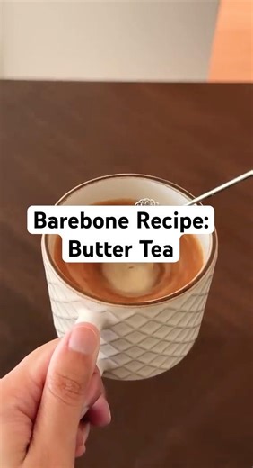 Simplest Butter Tea Recipe | ASMR #easyrecipe, #buttertea, #recipe