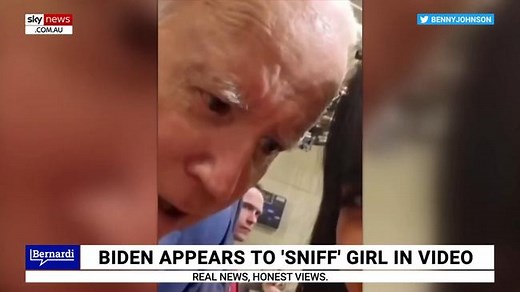 ‘He sniffs too many children: President Joe Biden slammed for viral sniffing video