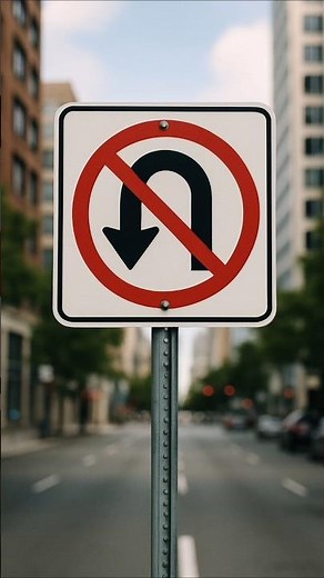 NO U-TURN sign #roadsigns