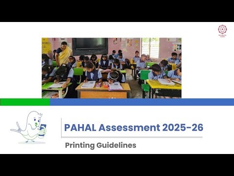 Printing Specifications for PAHAL Assessment Papers