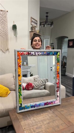 Heather Castillo on Instagram: "The DIY LEGO mirror is finished (or is it?!). #diyhomeprojects #lego #legoseriousplay #legodesign #familycrafts #familyactivities"