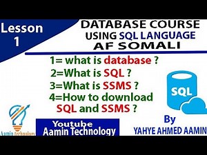 lesson 1 DATABASE | what is database | SQL | SSMS | how to download SQL and SSMS