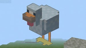 biggest chicken pixel art in Minecraft #shorts