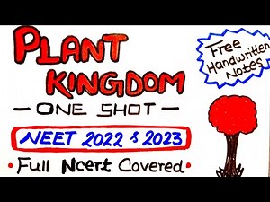 "PLANT KINGDOM" Full Chapter In One Shot 🔥🔥| Neet 2022 & 2023 | Class 11th Biology | KV eDUCATION