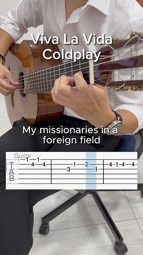 Viva La Vida by Coldplay #vivalavida #coldplay #guitartutorial #guitarcover #beginner #guitartabs