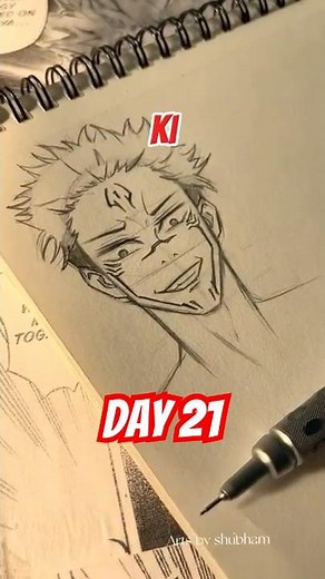 How to draw anime easy tutorial | Day-21 #shorts #artsbyshubham #animedrawing #trending #anime