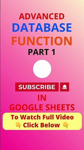 Google Sheets Database Tutorial | Part 1 Explained #Shorts