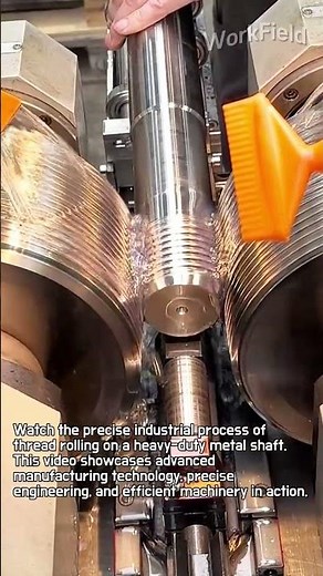 Heavy-Duty Metal Thread Rolling Process #worker #process #machining #engineering #manufacturing