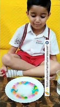 Science Experiment for Kids #123 - The Magic of Diffusion! 🌈 Aryan poured hot water over gems.