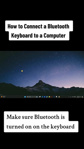 How to connect a Wireless (Bluetooth) Keyboard to a Computer? Make sure the Keyboard's Bluetooth is turned on.