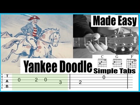 Yankee Doodle Dandy easy guitar tabs for beginners, American patriotic song