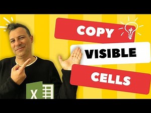 How to Copy Visible Cells ONLY in Excel with Go To Special Feature