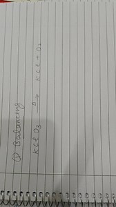 (1) Balancing\mathrm{KClO}{3} \xrightarrow{\Delta} \quad \math... | Filo