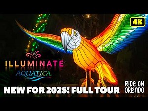 Illuminate at Aquatica Orlando - Full Tour of All New Holiday Lantern Festival